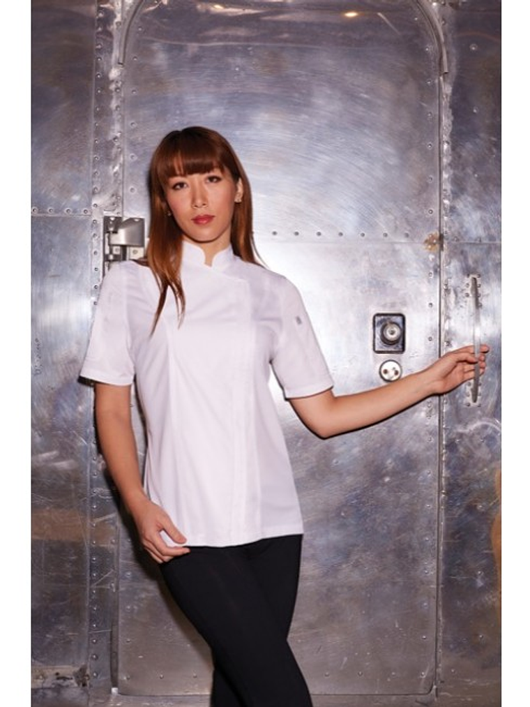 Chaqueta Chef Works Springfield Mujer Blanca 8