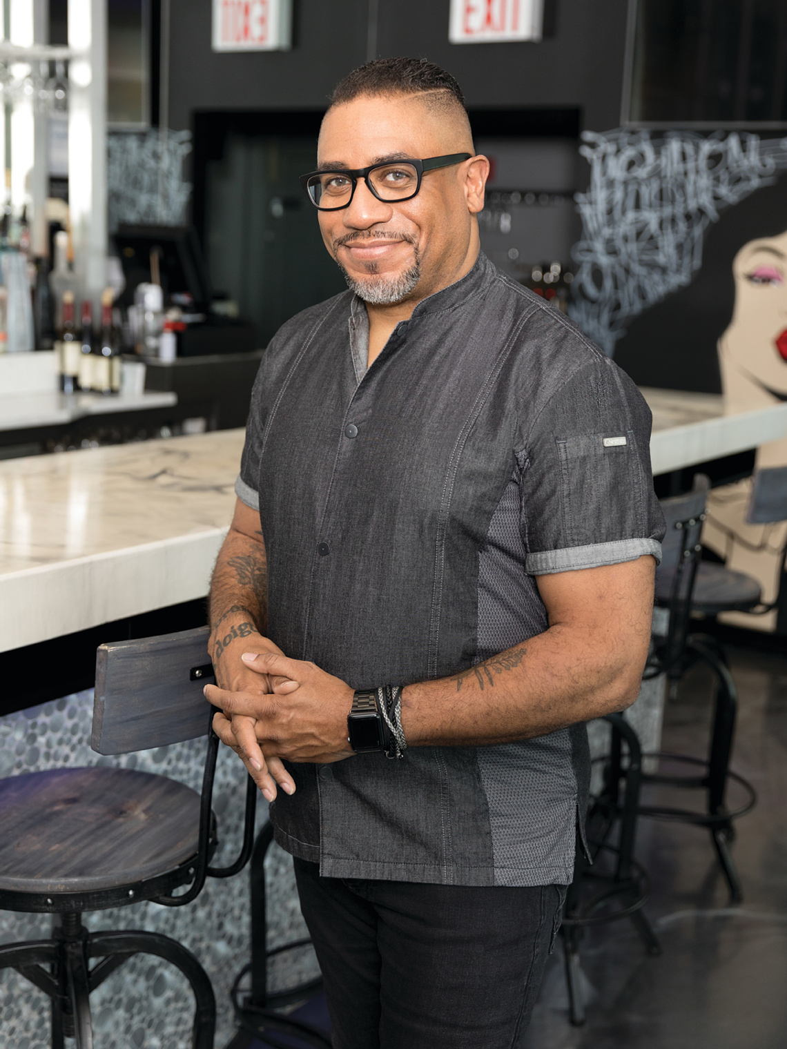 Chaqueta Chef Works Unisex Jeans Tribeca Negra 5