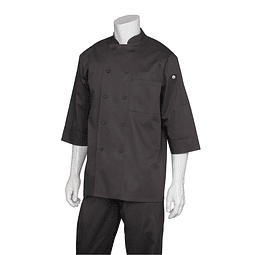 Chaqueta Chef Works Unisex Basic 3/4 Sleeve Negra 