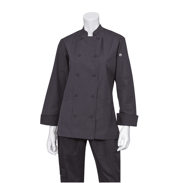 Chaqueta Chef Works Mujer Carlisle Negra