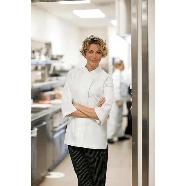 Chaqueta Chef Works Mujer Verona Blanco