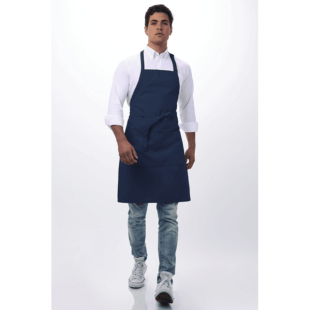 Pechera Chef Works Clásica Bolsillo Azul Marino F8-NAV