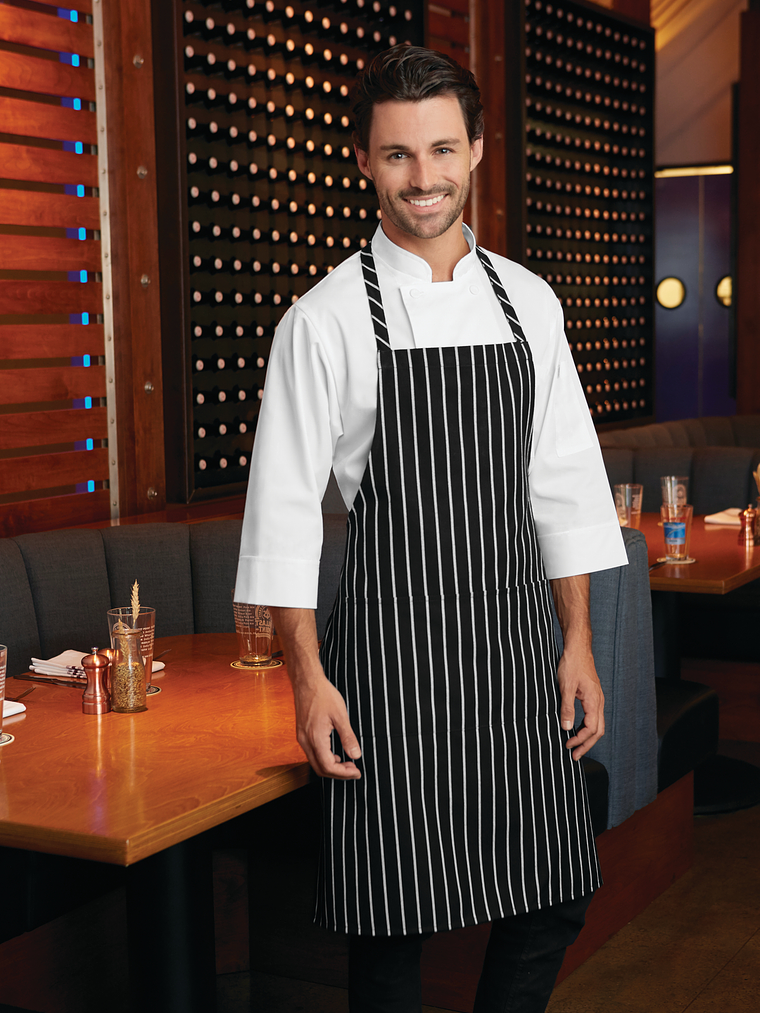 Pechera Chef Works Chalkstripe Negra 3