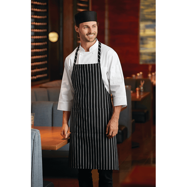 Pechera Chef Works Chalkstripe Negra