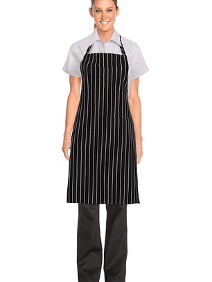 Pechera Chef Works Chalkstripe Negra