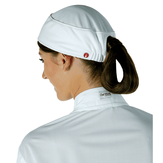 Gorro Chef Works Beanie Cool Vent Mujer Blanco