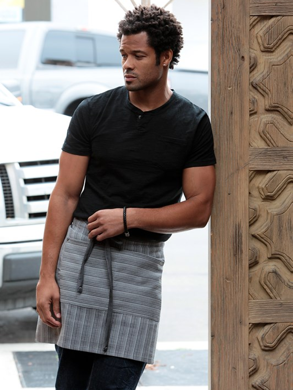 Mandil Chef Works Presidio Gris 2