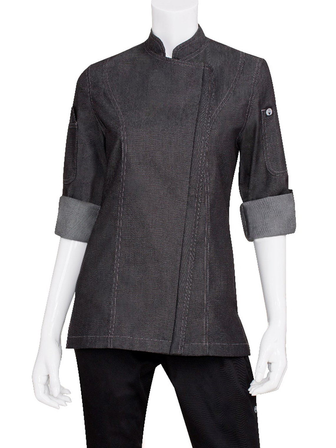 Chaqueta Chef Works Urban Mujer Gramercy Negra 3