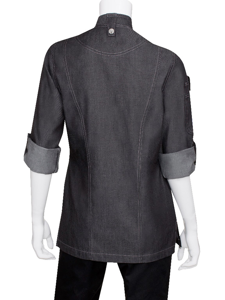 Chaqueta Chef Works Urban Mujer Gramercy Negra 4
