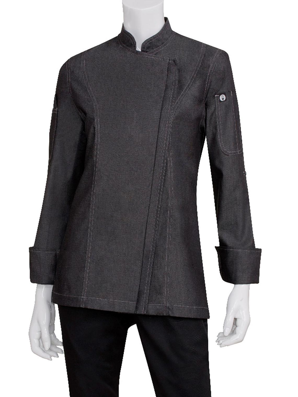 Chaqueta Chef Works Urban Mujer Gramercy Negra 5
