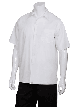Camisa Chef Works Básica Blanca