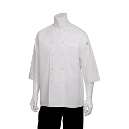 Chaqueta Chef Works Unisex Basic 3/4 Sleeve Blanca 