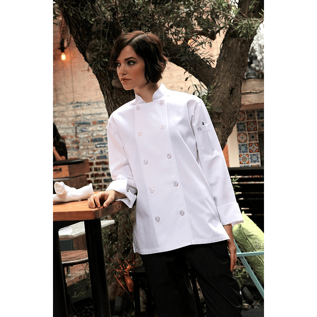 Chaqueta Chef Works Mujer Le Mans Blanca