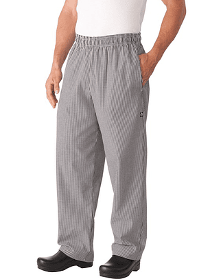 Pantalón Chef Works Baggy Basic Pie Poule Gris