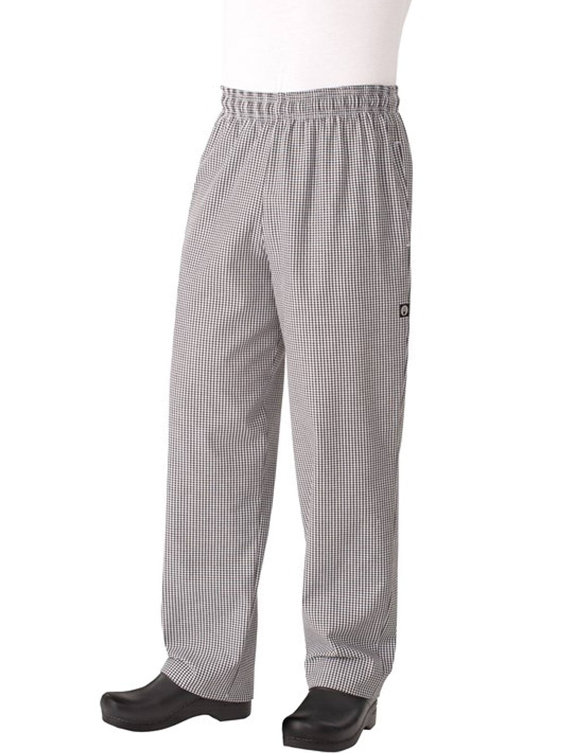 Pantalón Chef Works Baggy Basic Pie Poule Gris 3