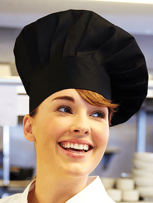 Gorro  Chef Works Champiñón Negro