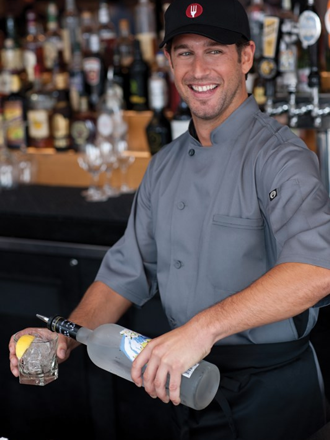 Chaqueta Chef Works Unisex Valais Gris C/Negro 7