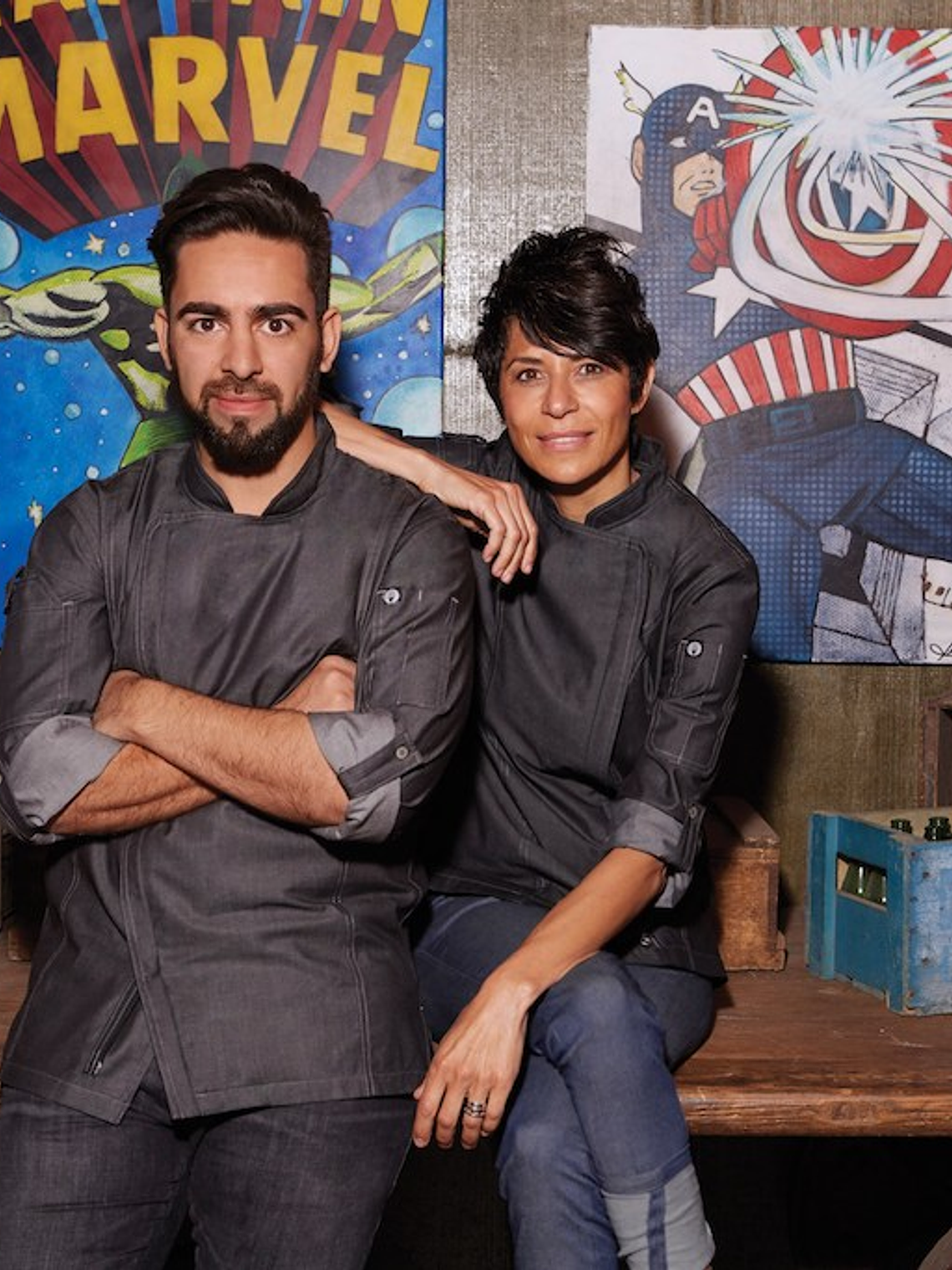 Chaqueta Chef Works Unisex Urban Gramercy Jeans Negra 6