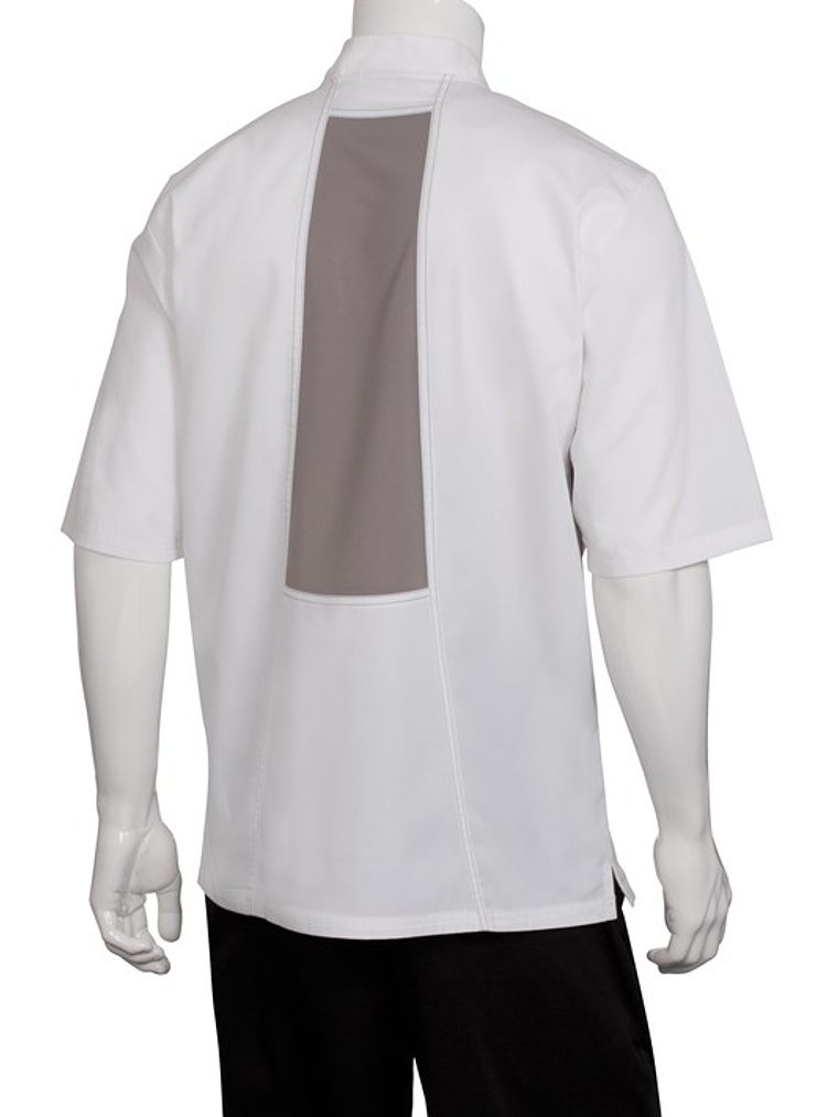 Chaqueta Chef Works Unisex Valais Blanca C/Gris 8