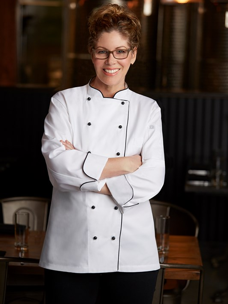 Chaqueta Chef Works Mujer Laussane Blanca 1