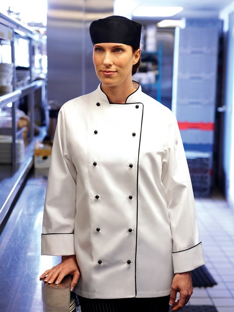 Chaqueta Chef Works Mujer Laussane Blanca 4