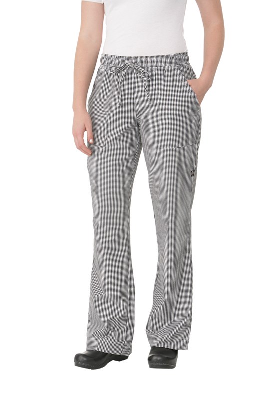Pantalón Chef Works Baggy Pie Poule Mujer Gris