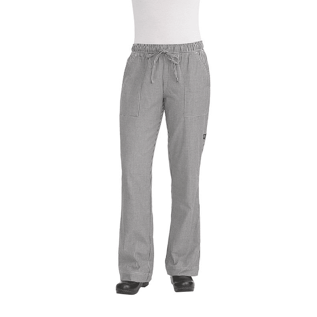 Pantalón Chef Works Baggy Pie Poule Mujer Gris