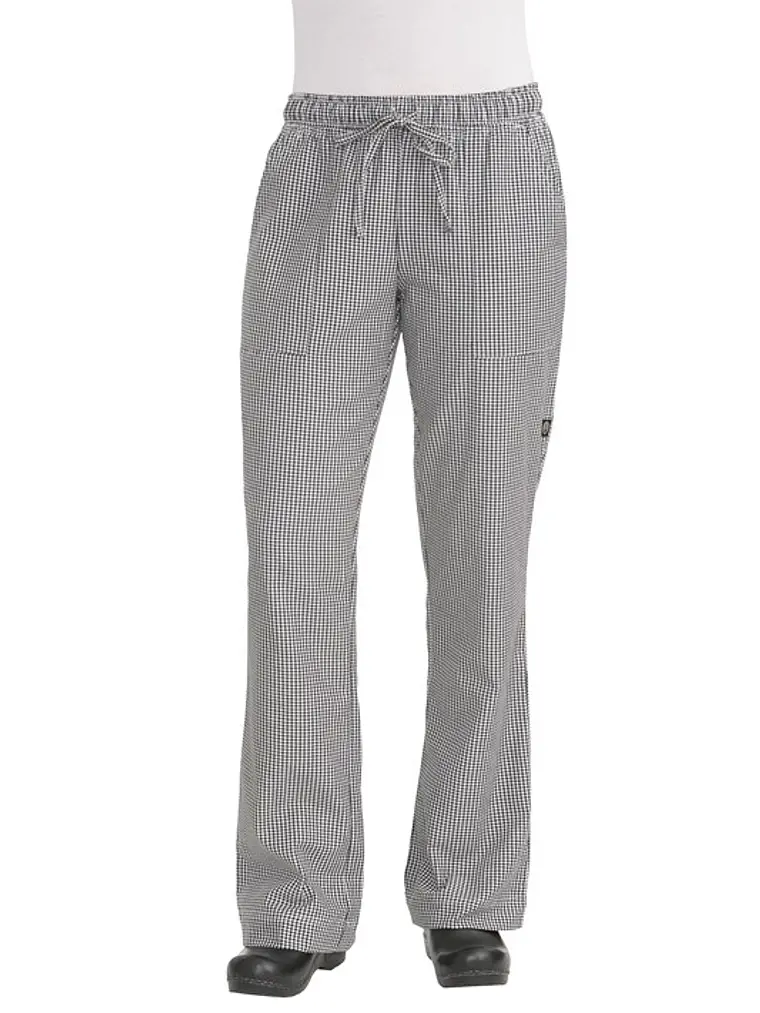 Pantalón Chef Works Baggy Pie Poule Mujer Gris 2