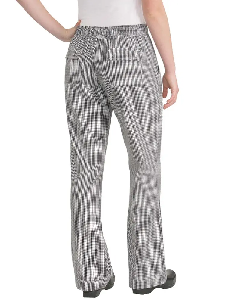 Pantalón Chef Works Baggy Pie Poule Mujer Gris 3