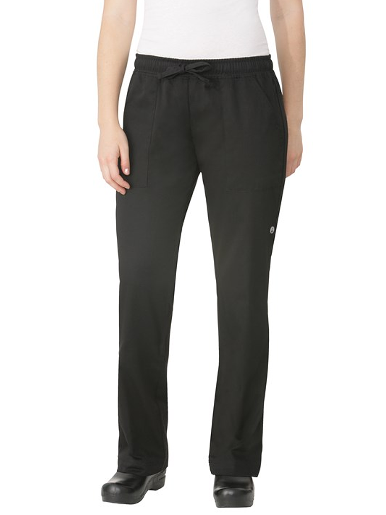Pantalón Chef Works Baggy Mujer Negro 1