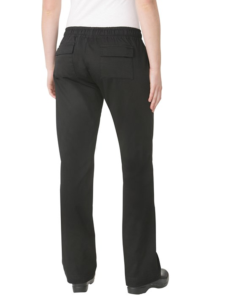Pantalón Chef Works Baggy Mujer Negro 2