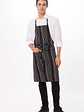 Pechera Chef Works Stripe Negra Con Rojo y Blanco - Miniatura 1