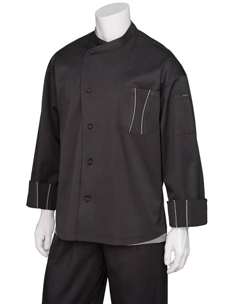 Chaqueta Chef Works Unisex Amalfi Negra  1