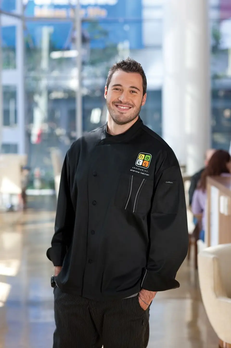 Chaqueta Chef Works Unisex Amalfi Negra  7