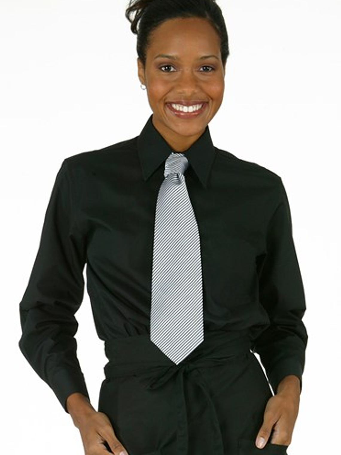 Blusa Chef Works Clásica Negra 4