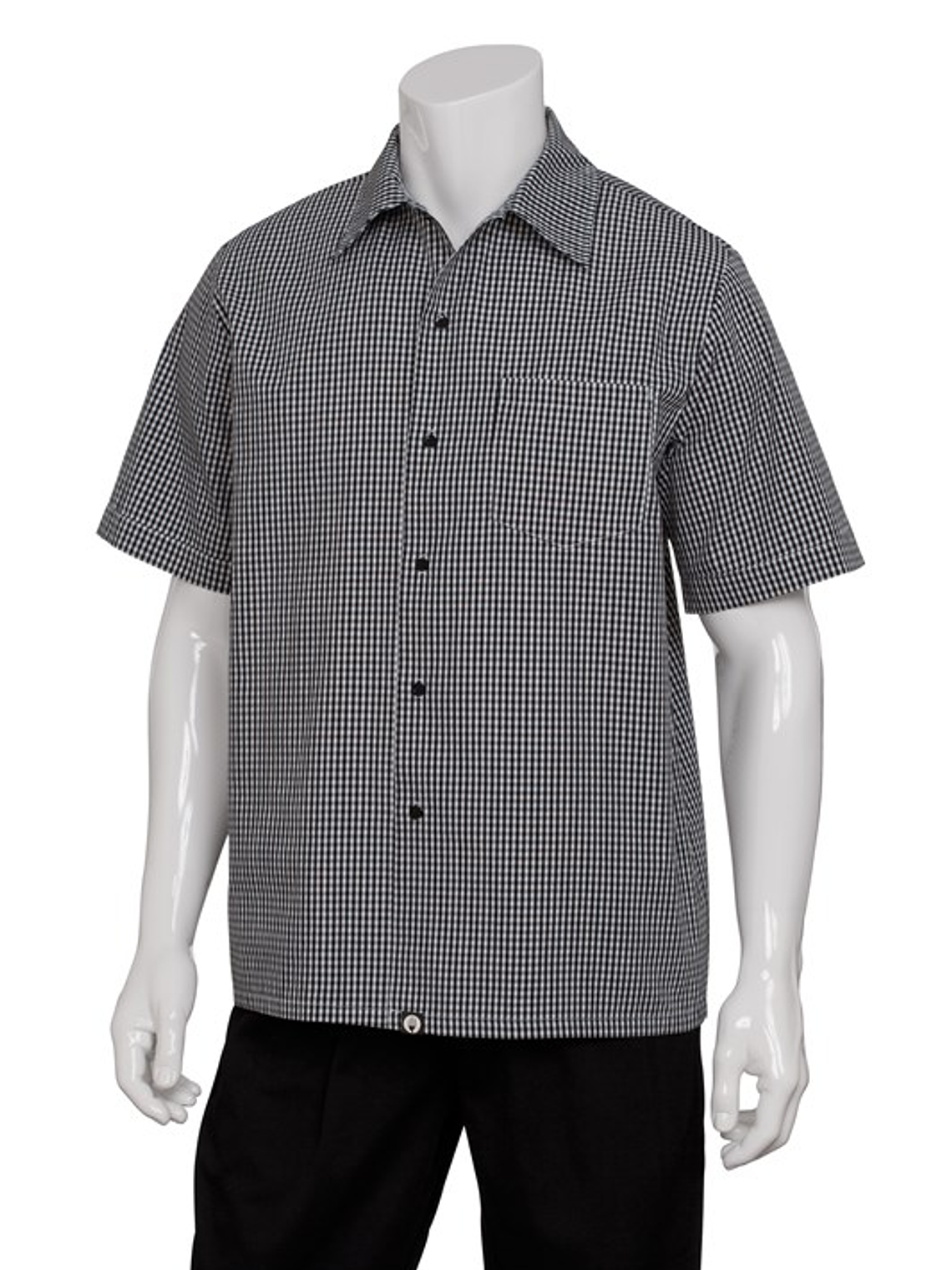 Camisa Chef Works Pie Pool Gris 1