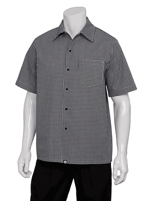 Camisa Chef Works Pie Pool Gris