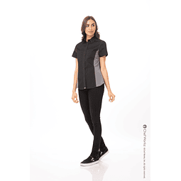 Blusa Chef Works Mujer Cool Vent Negra