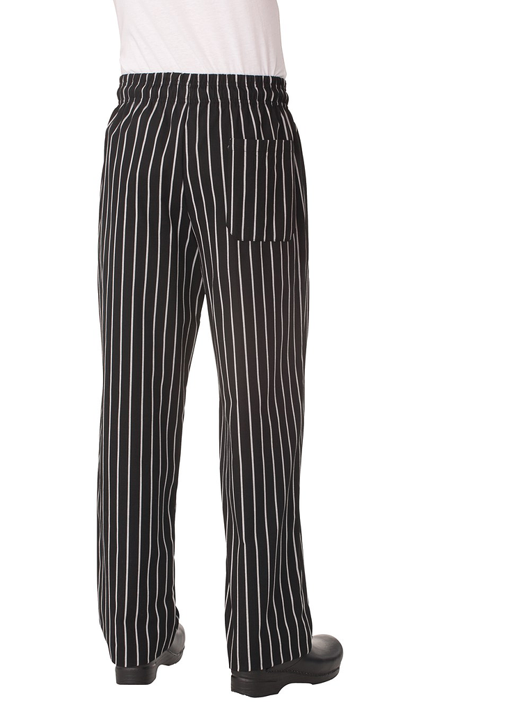 Pantalón Chef Works Baggy Chalkstripe Negro 4