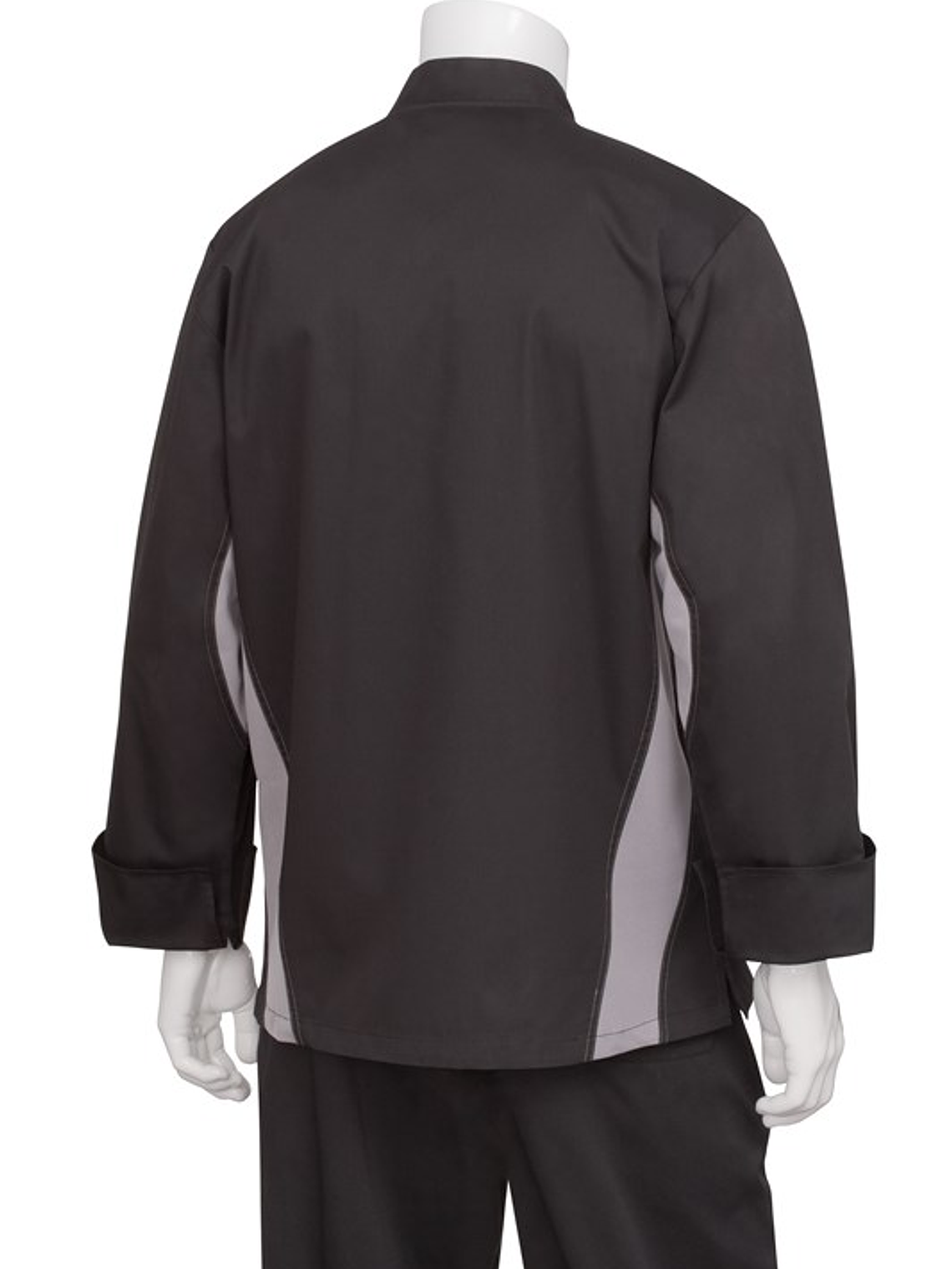 Chaqueta Chef Works Unisex Lyss Negra C/Gris 2