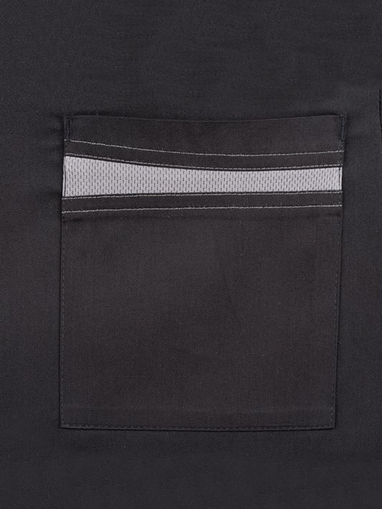 Chaqueta Chef Works Unisex Lyss Negra C/Gris 3