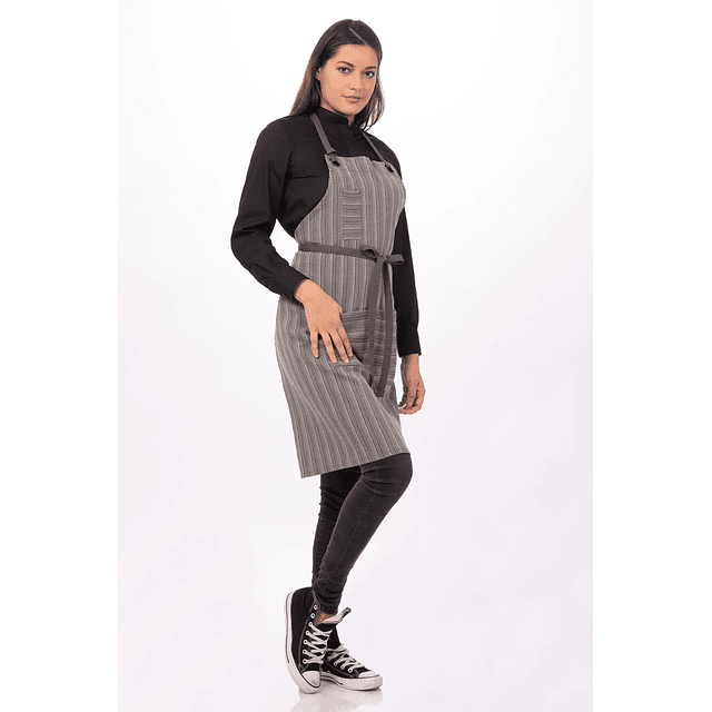 Pechera Chef Works Brooklyn BIB Gris