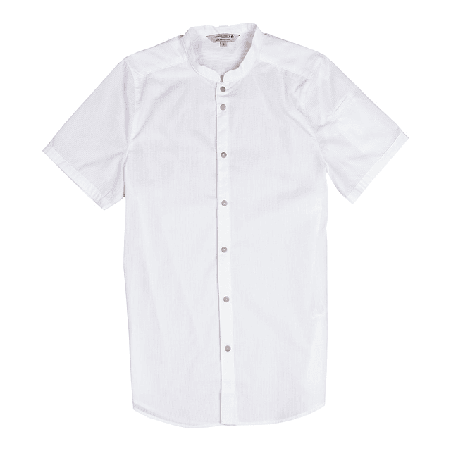 Camisa Chef Works Unisex Seersucker Blanca