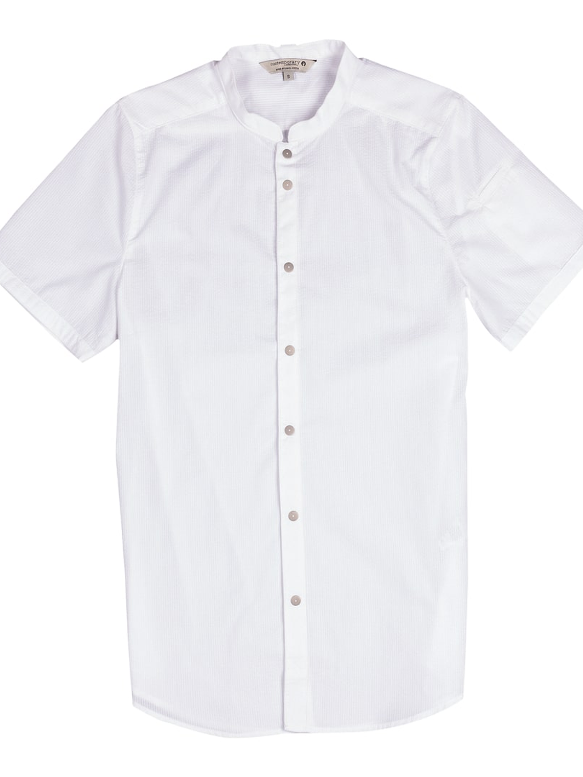 Camisa Chef Works Unisex Seersucker Blanca 6
