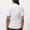 Camisa Chef Works Mujer Seersucker Blanca 