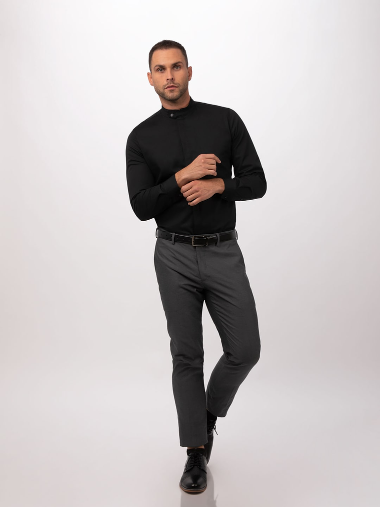 Camisa Chef Works Contemporary Unisex Formel Negra 5