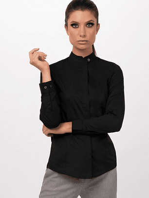 Blusa Chef Works Formel Contemporary Negra