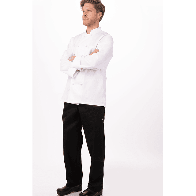 Chaqueta Chef Works Unisex Bordeaux Blanca