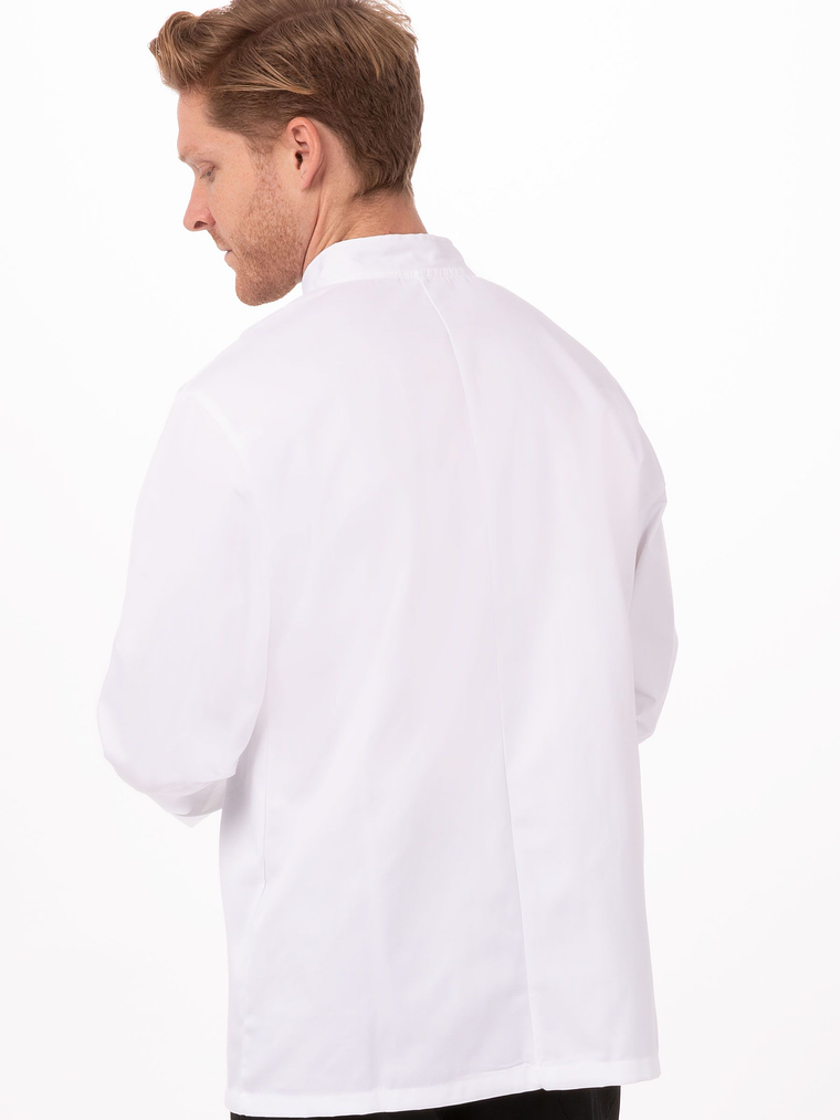 Chaqueta Chef Works Unisex Bordeaux Blanca 2