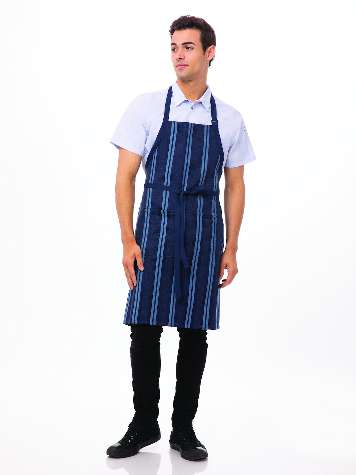 Pechera Chef Works Presidio Azul Rayada 1